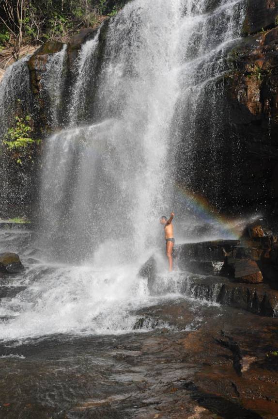 Tomando banho na Cachoeira do Frade, em Ubajara - CE